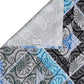 BOMBAY DYEING Epigram Blue & Grey Ethnic Cotton 120 TC Queen Bedsheet With 2 Pillow Covers - Swadesiicart