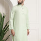 Sojanya Men Green Dobby Checked Straight Kurta | Swadesiicart