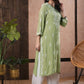 ADA Women Ethnic Motifs Embroidered Flared Sleeves Kurta