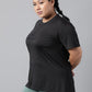 MKH Plus Size Typography Printed Dri-FIT Relaxed Fit Drop-Shoulder Sleeves Gym T-shirt - Swadesiicart