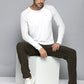 Alcis Men White Slim Fit Running T-shirt | Swadesiicart