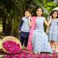 Lil Drama Boys Kurta pyjama with jacket set - Navy Blue | Swadesiicart