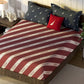 Nautica Noridge Red & White Printed Cotton 160 TC King Bedsheet with 2 Pillow Covers - Swadesiicart