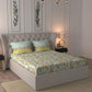 MYTRIDENT Blue White Floral Pure Cotton 144 TC Queen Bedsheet With 2 Pillow Covers - Swadesiicart