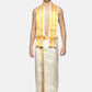 Sethukrishna Cream-Coloured Solid Dhoti For Men | Swadesiicart