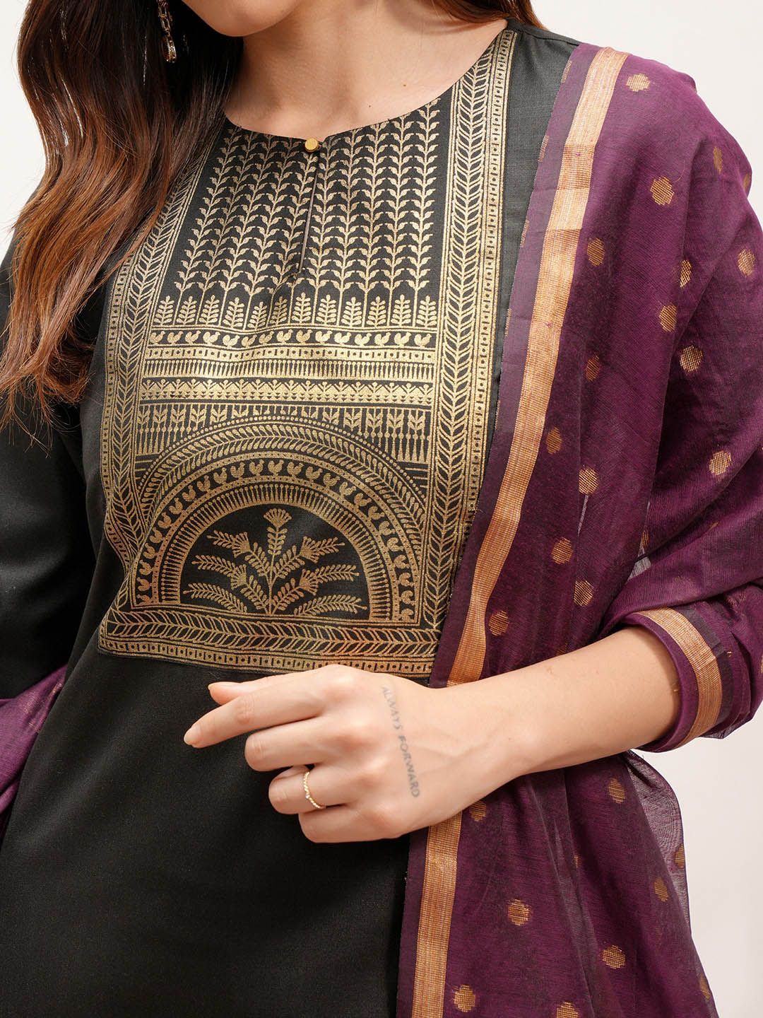 Vishudh Printed Regular Kurta with Palazzos & With Dupatta - Swadesiicart