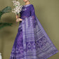 Shree Shyam Fashion Cotton Violet Saree