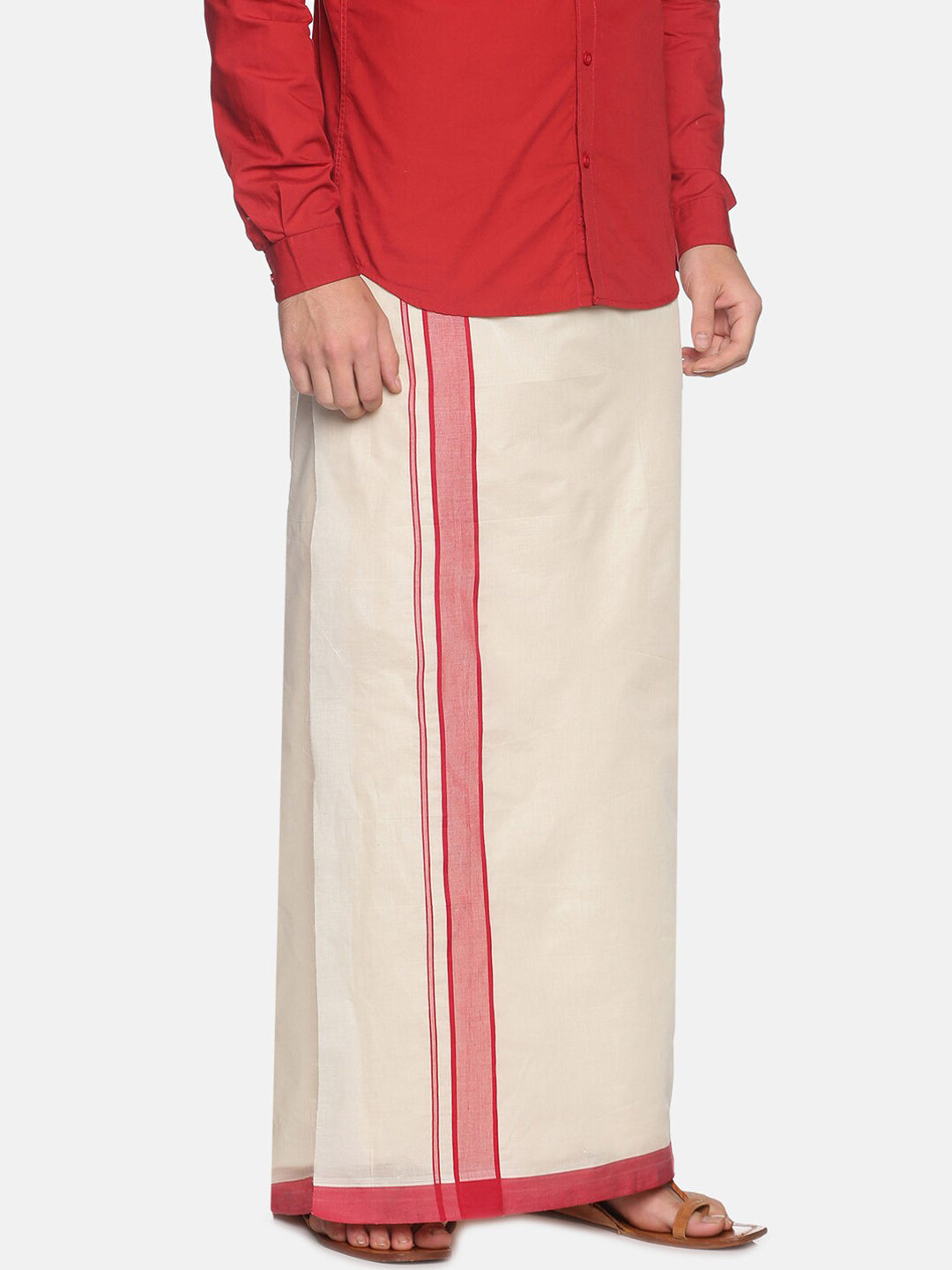 Sethukrishna Off White Traditional Kerala Double Mundu For Men | Swadesiicart