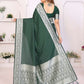 Aastha Fashion Green Georgette Silk Zari Weaving Saree
