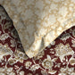 MYTRIDENT Red White Ethnic Motifs Cotton 120 TC Queen Bedsheet With 2 Pillow Covers - Swadesiicart
