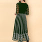 HERE&NOW Chikankari Embroidered Thread Work Georgette Anarkali Kurta | Swadesiicart