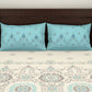 SPACES Reagalis Cream Ethnic Motifs 140 TC Cotton Queen Bedsheet & 2 Pillow Covers - Swadesiicart