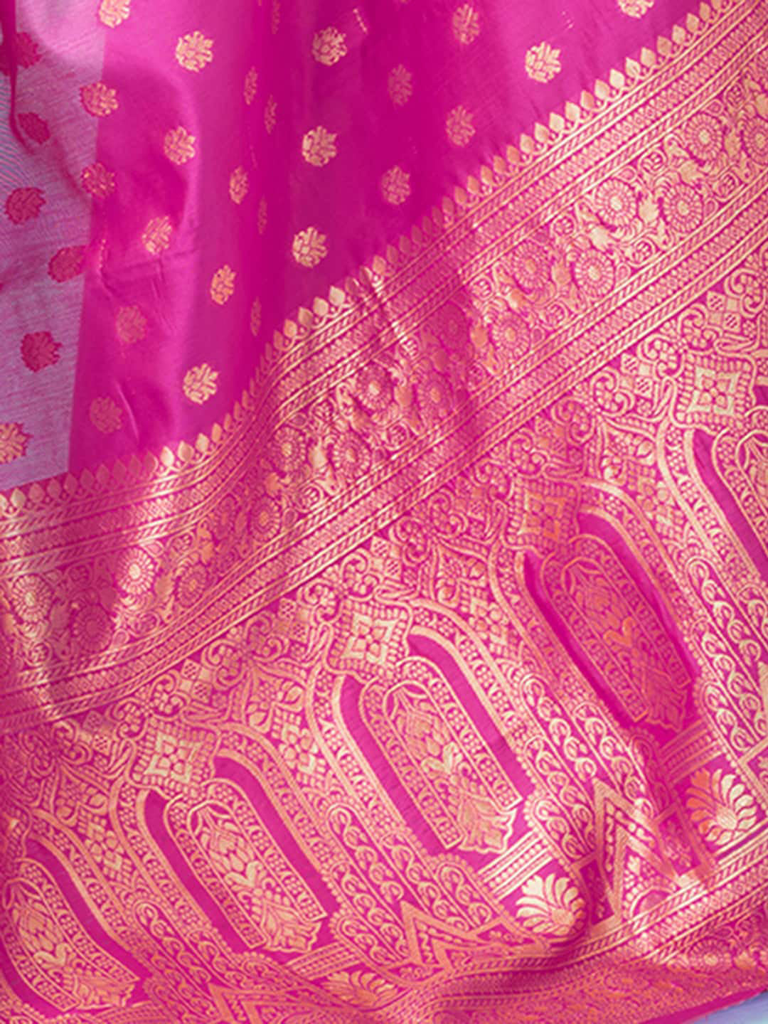 Kalini Floral Woven Design Zari Art Silk Banarasi Saree | Swadesiicart