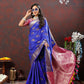 Lorenvalley Fashion Blue Soft Silk Woven Design Zari Weaving Saree - Swadesiicart