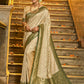Astita Rajvastra Dark Green Banarasi Silk Saree | Swadesiicart
