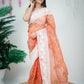 Vamsee Sambhuti Red Organza Saree - Swadesiicart