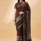 Brown Lycra Animal Print, Fancy Value Addition Fabric Saree - Norita Hit Design - Swadesiicart