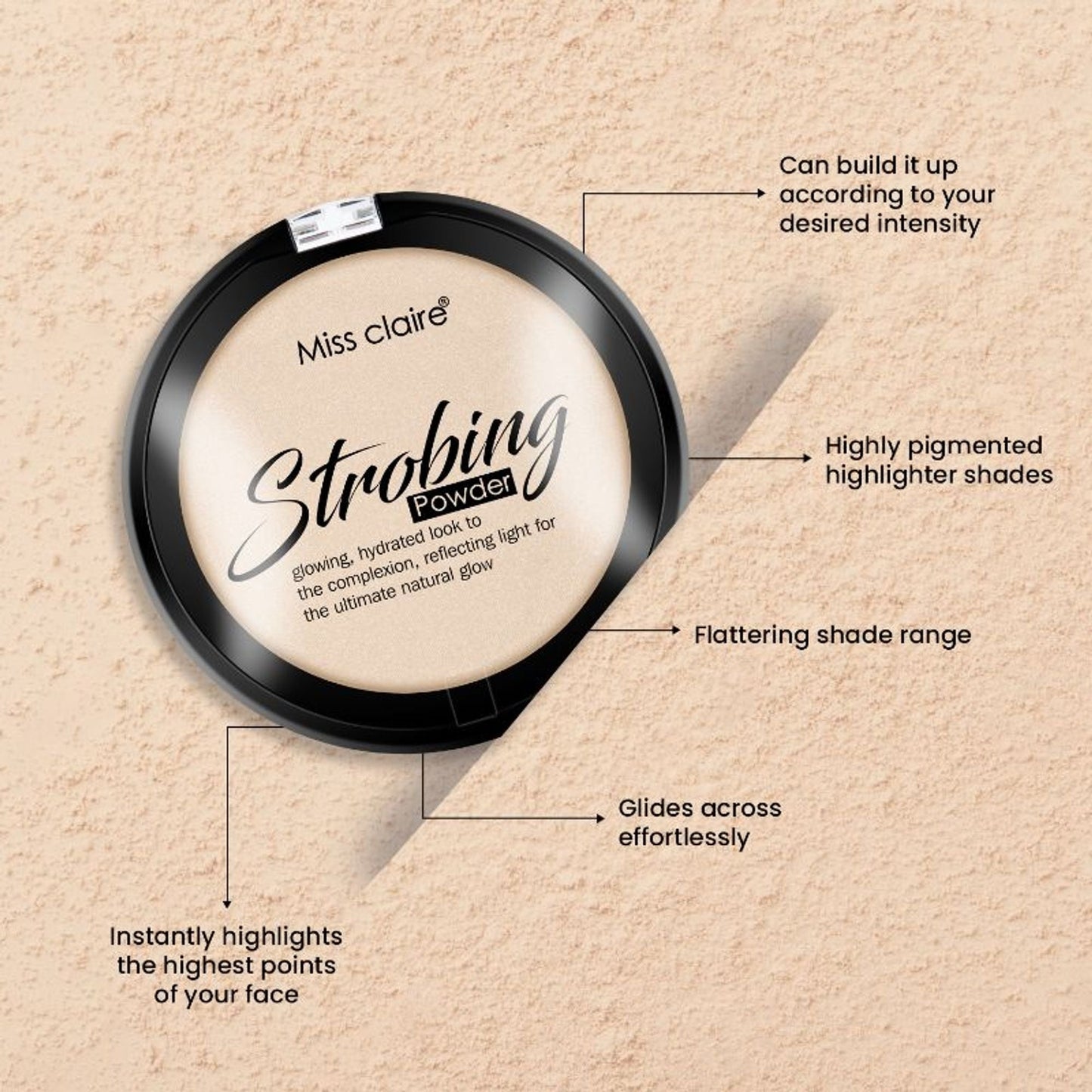 Miss Claire Strobing Powder - 6 | Swadesiicart