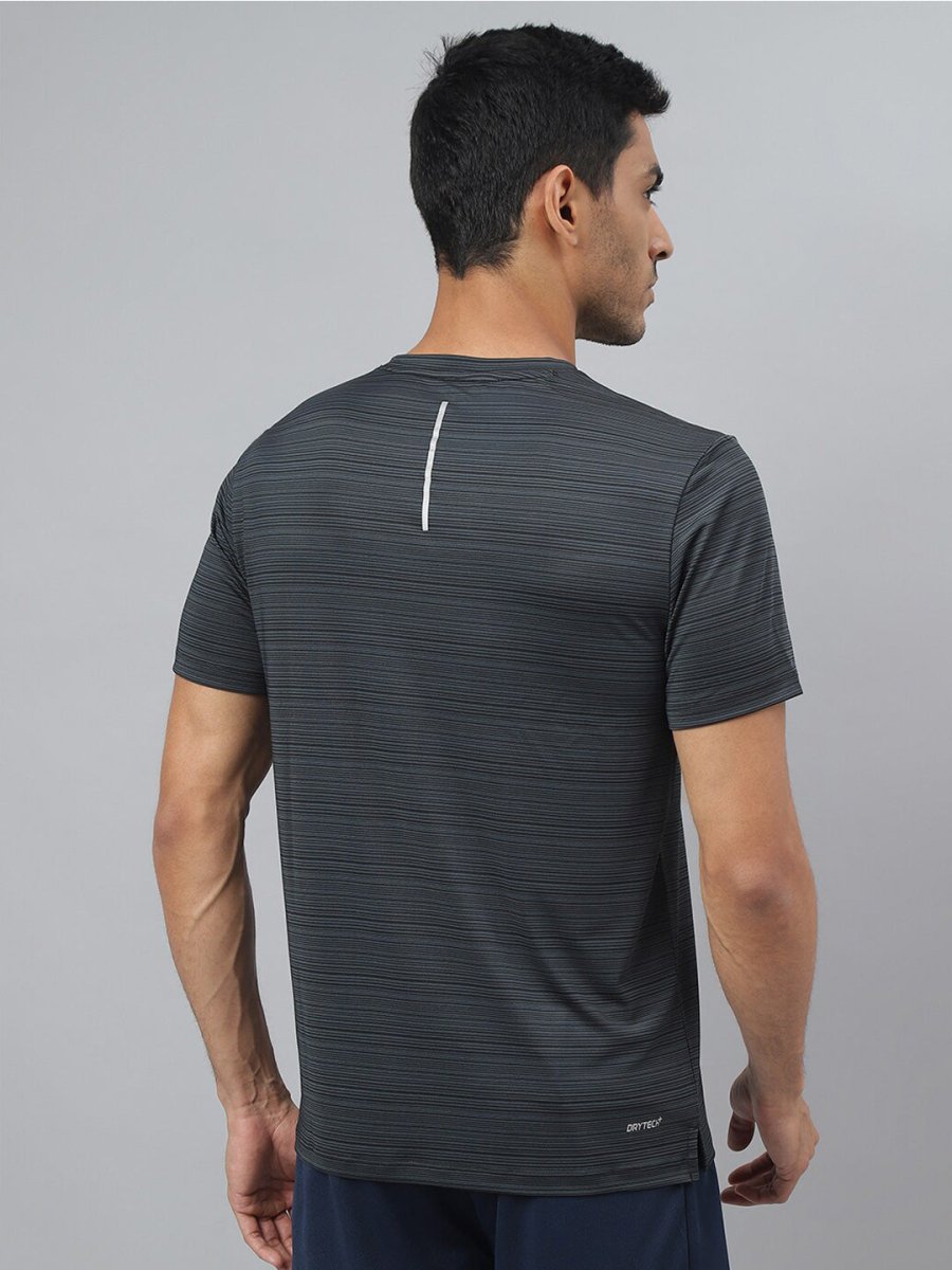Alcis Striped Slim Fit Anti-Static T-Shirt | Swadesiicart