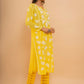 HOUSE OF KARI Floral Embroidered Chikankari Kurta | Swadesiicart