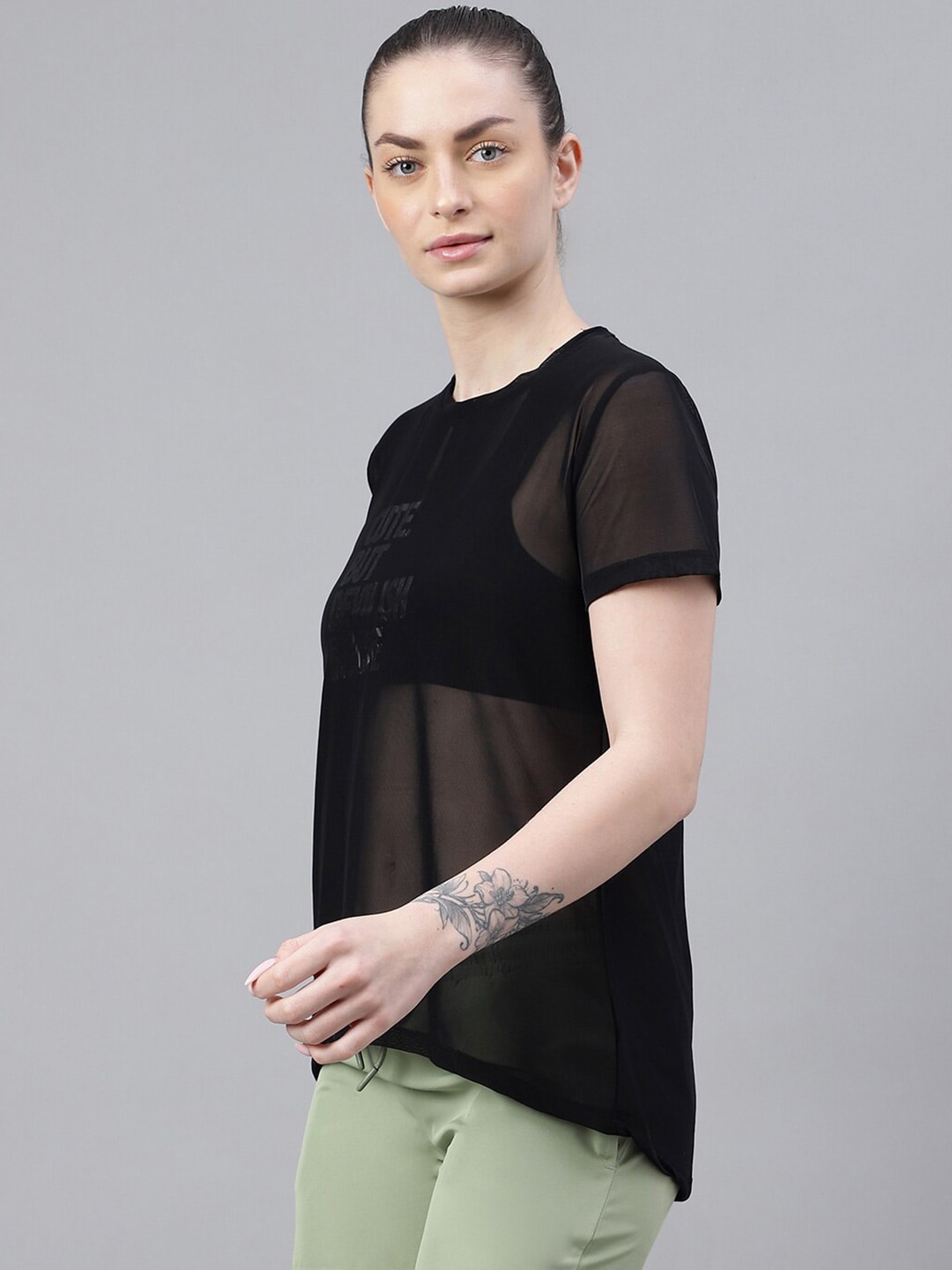 MKH Typography Printed Round Neck Short Sleeves Dri-FIT Relaxed Fit T-shirt - Swadesiicart