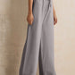 trueBrowns Grey Woollen Flared Pants | Swadesiicart