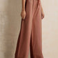 trueBrowns Peach Woollen Flared Pants | Swadesiicart