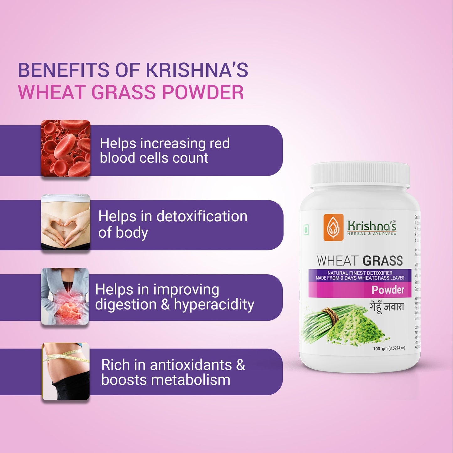Krishna'S Herbal & Ayurveda Wheatgrass Powder | Swadesiicart