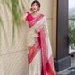 Kalini Ethnic Motifs Woven Design Zari Banarasi Saree | Swadesiicart