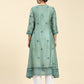 HOUSE OF KARI Embroidered Chikankari Chanderi Silk Anarkali Kurta | Swadesiicart