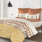 MYTRIDENT Road To Jaipur Brown Cotton 210 TC King Bedsheet & 2 Pillow Covers - Swadesiicart