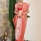 Shree Shyam Fashion Linen Cotton Red & White Saree