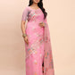 Shree Shyam Fashion Linen Cotton Pink Saree