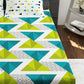 Story@home Ventura Green Geometric 152 TC Cotton Queen Bedsheet With 2 Pillow Covers - Swadesiicart