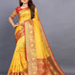 Kalini Ethnic Motifs Zari Jute Silk Banarasi Saree | Swadesiicart