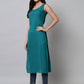 Kalini Women Turquoise Blue Printed Kurta - Swadesiicart