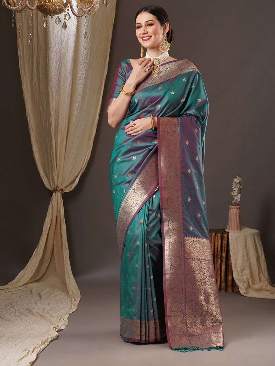 Anouk Woven Design Zari Banarasi Saree | Swadesiicart