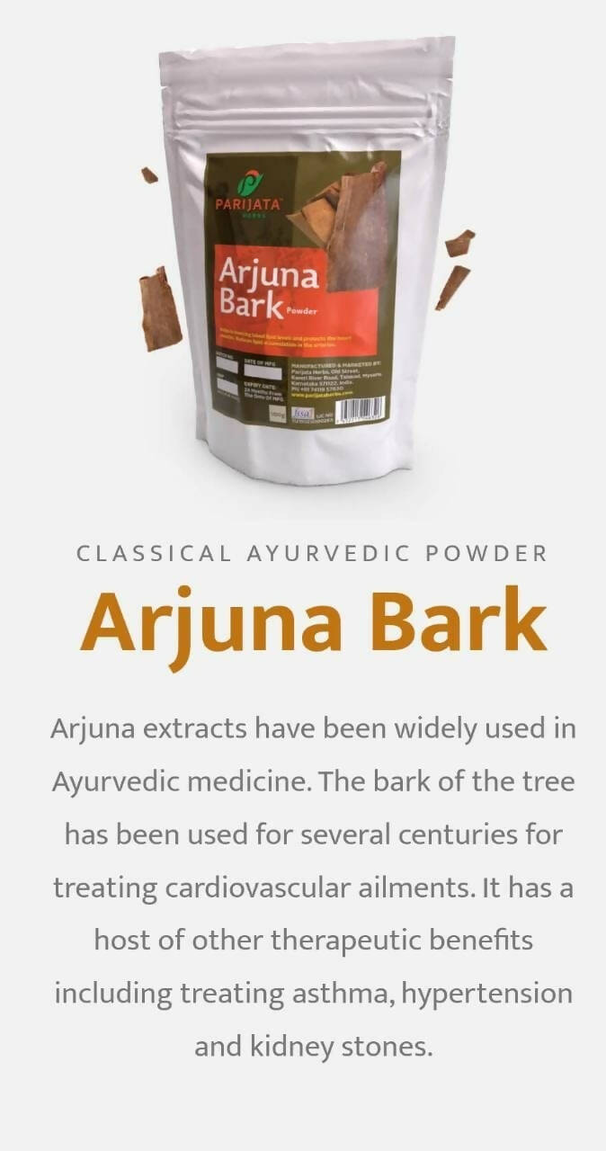 Parijata Herbs Arjuna Bark Powder - Swadesiicart
