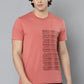 Alcis Men Pink Typography Printed Slim Fit Running T-shirt | Swadesiicart