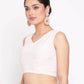 Ahalyaa Women's Baby Pink Digital Print Chiffon Saree | Swadesiicart