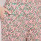 NOZ2TOZ Women's Foil Print & Gota Patti Work Straight Cotton Peach Kurta, Pant & Dupatta - Swadesiicart