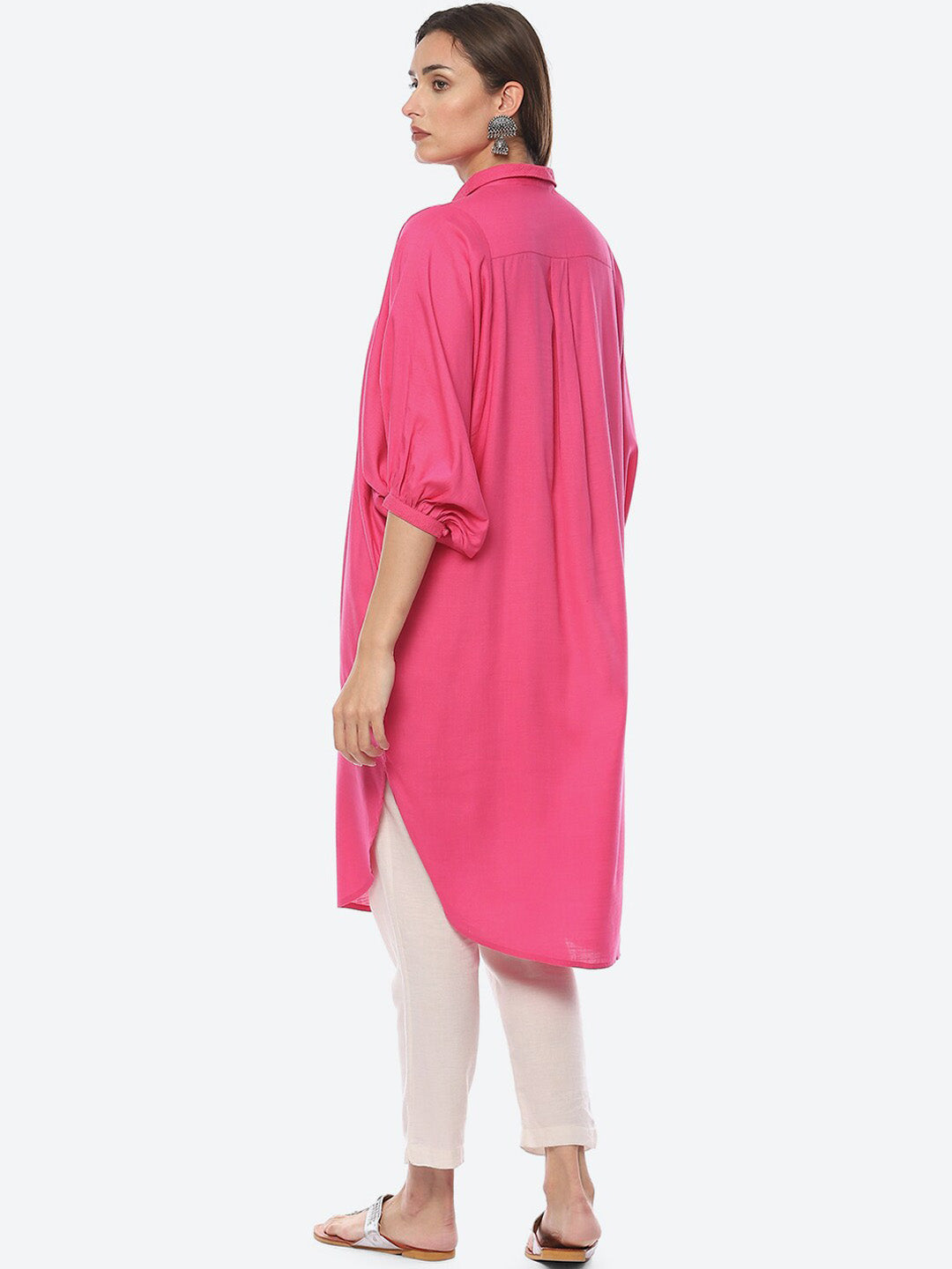 Biba Women Puff Sleeves Pathani Kurta - Swadesiicart