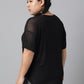 MKH Plus Size Typography Printed Drop-Shoulder Sleeves Dri-FIT Relaxed Fit Sports T-shirt - Swadesiicart