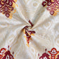 URBAN SPACE Divine White Ethnic Motifs 144 TC Cotton Queen Bedsheet & 2 Pillow Covers - Swadesiicart