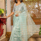Vamsee Vijaytara Sky Organza Saree - Swadesiicart
