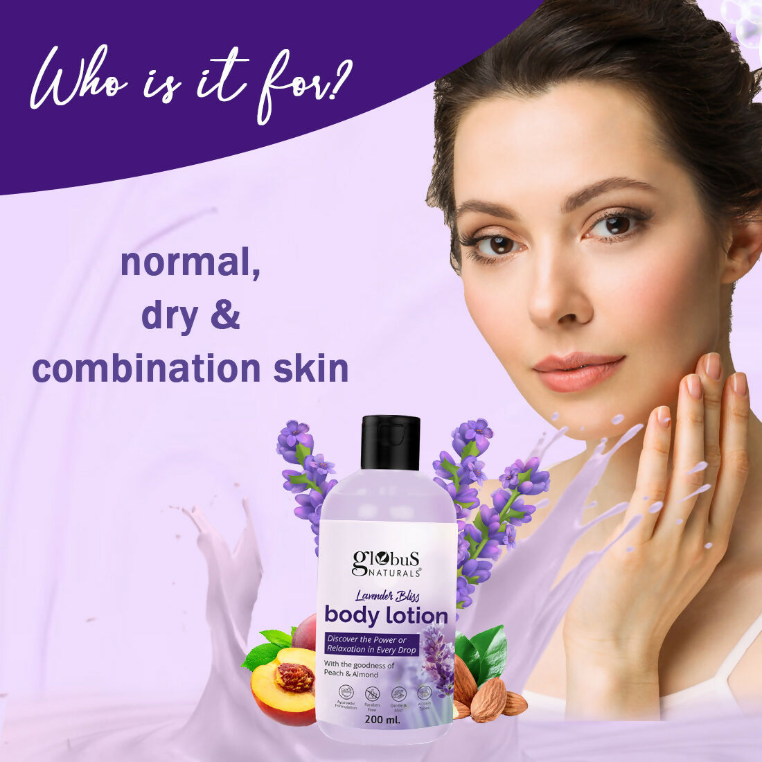 Globus Naturals Lavender Bliss Body Lotion | Swadesiicart