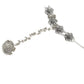 Mominos Fashion Kamal Johar Oxidised Silver-Plated Floral Design Bracelet