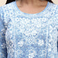 HOUSE OF KARI Floral Embroidered Chikankari Cotton Anarkali Kurta | Swadesiicart