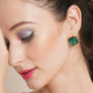 Jade Studs- Ruby Raang | Swadesiicart