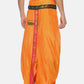 Sethukrishna Men Orange Solid Readymade Dhoti Pant | Swadesiicart